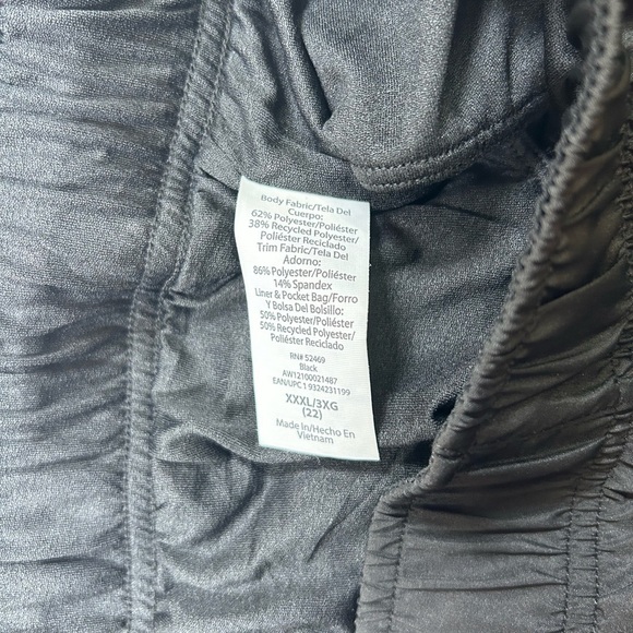 Athletic Works Black Athletic Shorts Lightweight Elastic Waist w/Pockets. 3X - Picture 4 of 8